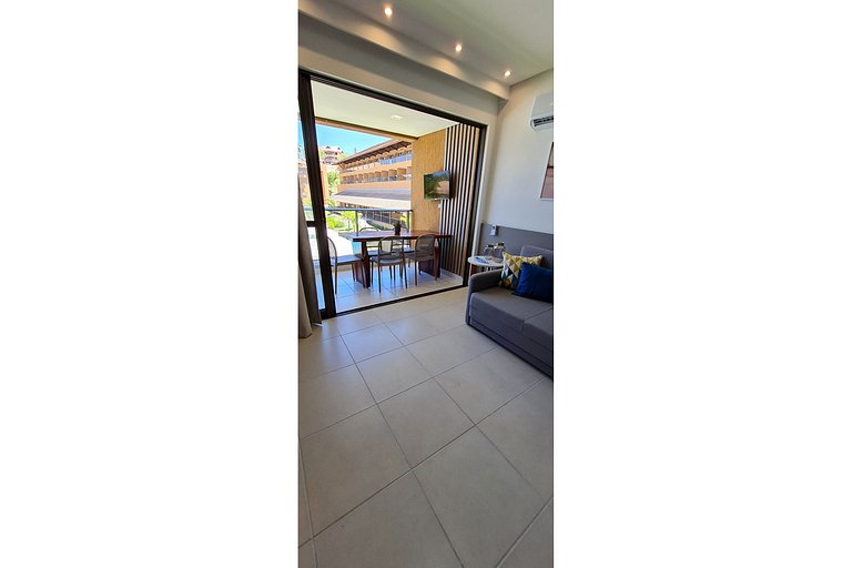 Flat 104 EM Luxo com varanda gourmet no Eco Resort Praia dos