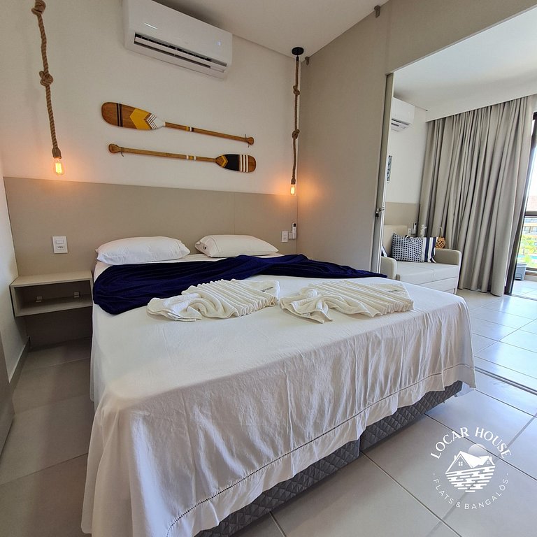 Flat 108 CM super luxo no Eco Resort Praia dos Carneiros ao
