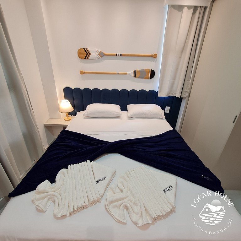 Flat Luxo com 2 quartos e vista da praia dos carneiros no Ec