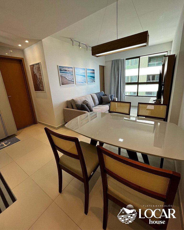 The most complete beachfront flat in Barra de Jangada