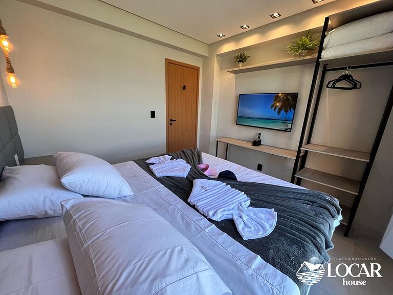 Flat Térreo com vista para a Praia dos Carneiros e varanda G