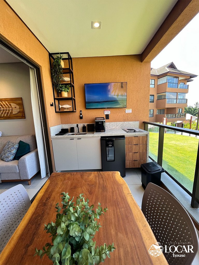 Flat Térreo com vista para a Praia dos Carneiros e varanda G