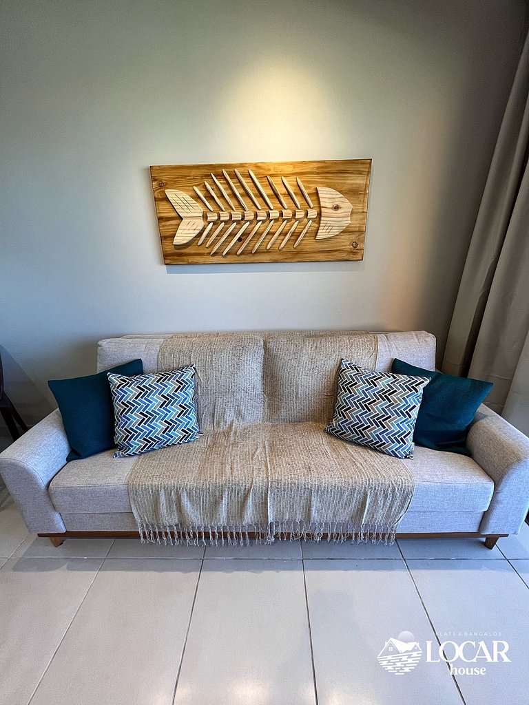 Flat Térreo com vista para a Praia dos Carneiros e varanda G