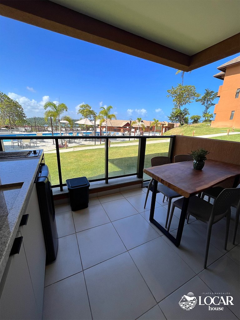 Flat Térreo com vista para a Praia dos Carneiros e varanda G