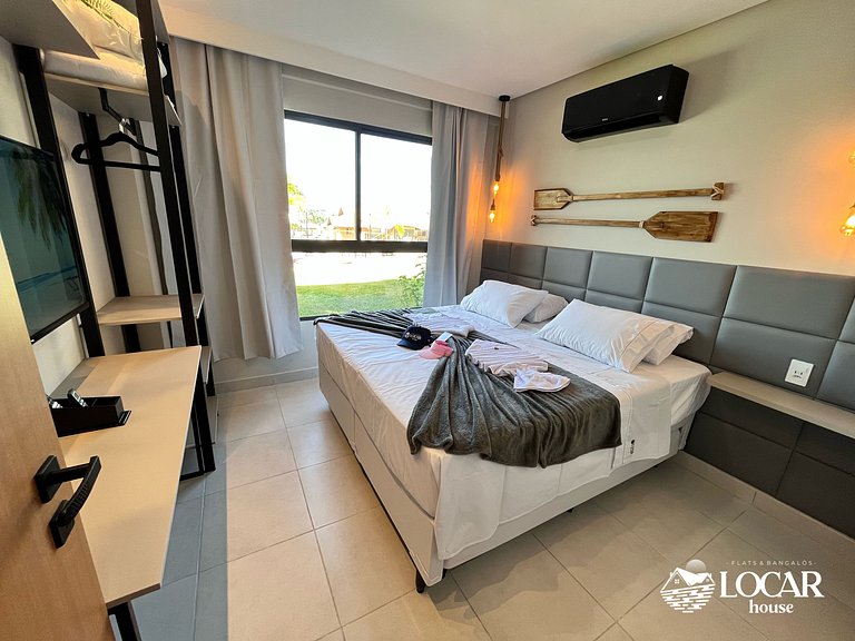 Flat Térreo com vista para a Praia dos Carneiros e varanda G