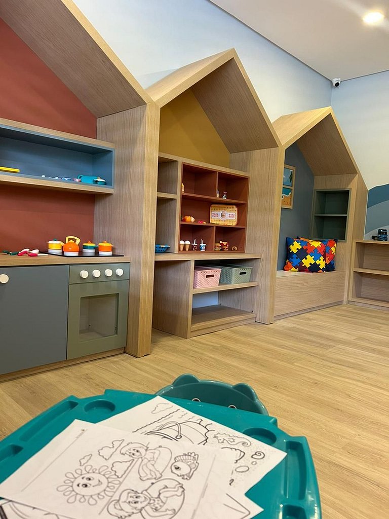 Flat 104 Luxo com varanda gourmet ao lado da Igrejinha – Loc