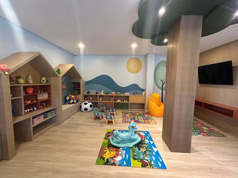 Flat 104 Luxo com varanda gourmet ao lado da Igrejinha – Loc