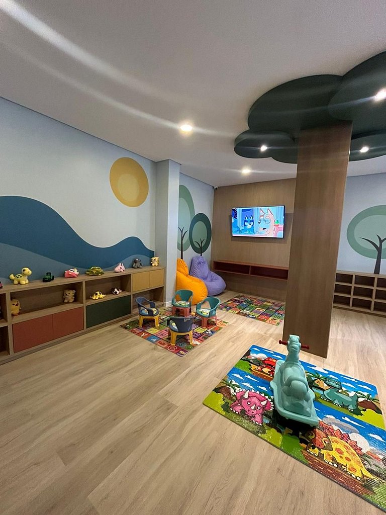 Flat 104 Luxo com varanda gourmet ao lado da Igrejinha – Loc