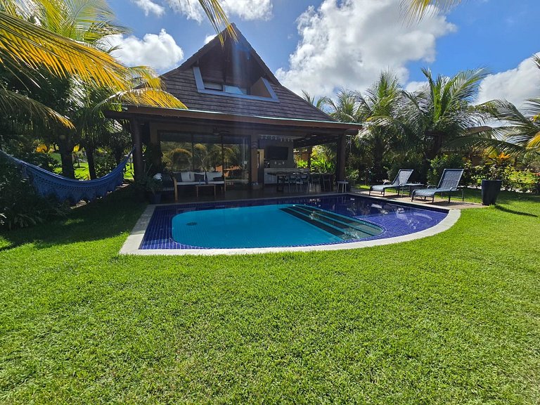 Bungaló Súper Lujo con Piscina Privada y Balcón Gourmet en e