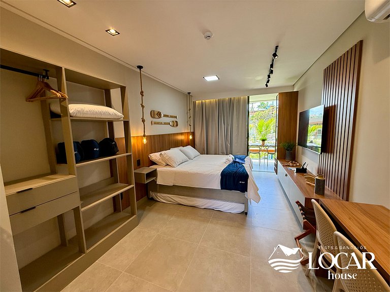 Flat Luxo com varanda gourmet e jardim privativo