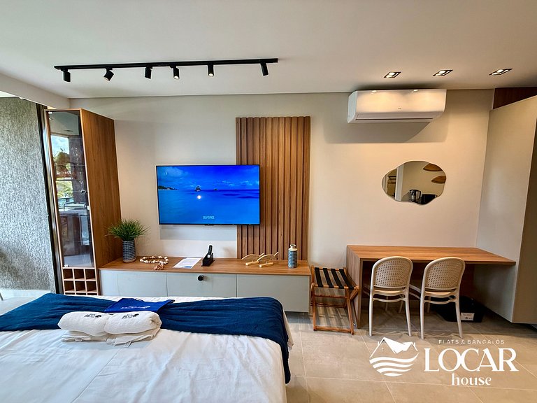 Flat Luxo com varanda gourmet e jardim privativo