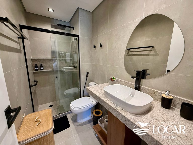 Flat Luxo com varanda gourmet e jardim privativo
