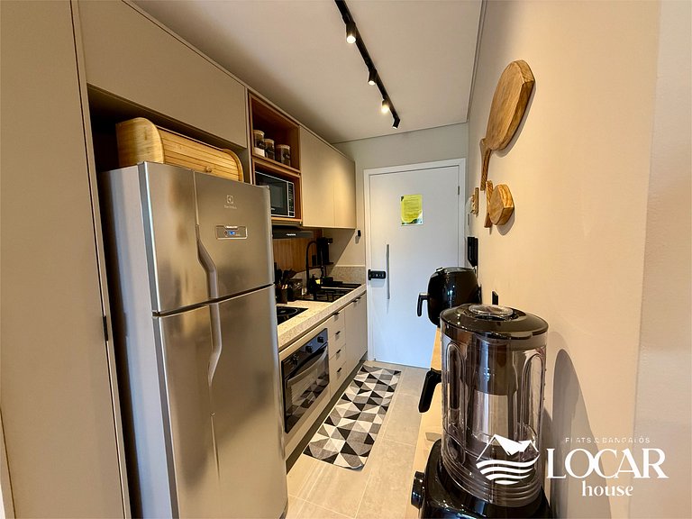 Flat Luxo com varanda gourmet e jardim privativo
