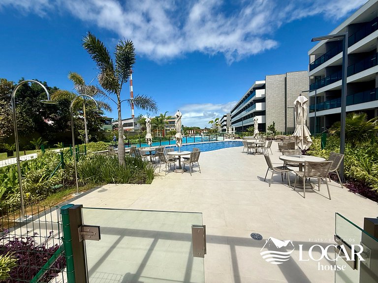 Flat Luxo com varanda gourmet e jardim privativo