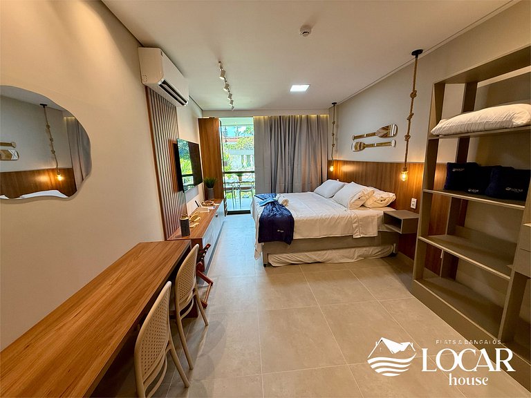 Flat com varanda gourmet e jardim privativo - CUPE - Flat 01