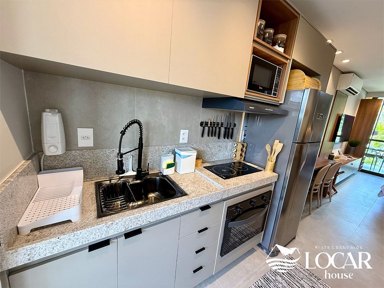 Flat com varanda gourmet e jardim privativo - CUPE - Flat 01