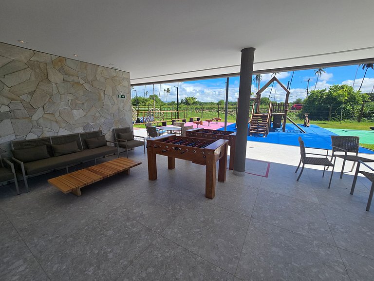 Flat Luxo com varanda gourmet e jardim privativo