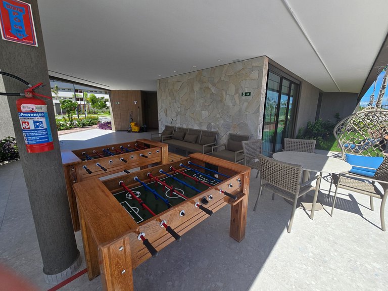 Flat Luxo com varanda gourmet e jardim privativo