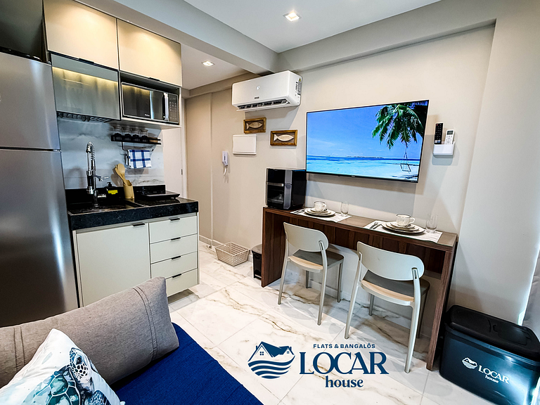 Flat 305 completo no centro de Porto de Galinhas