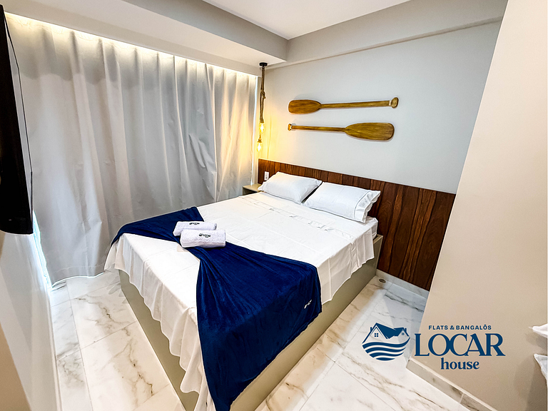 Flat 305 completo no centro de Porto de Galinhas