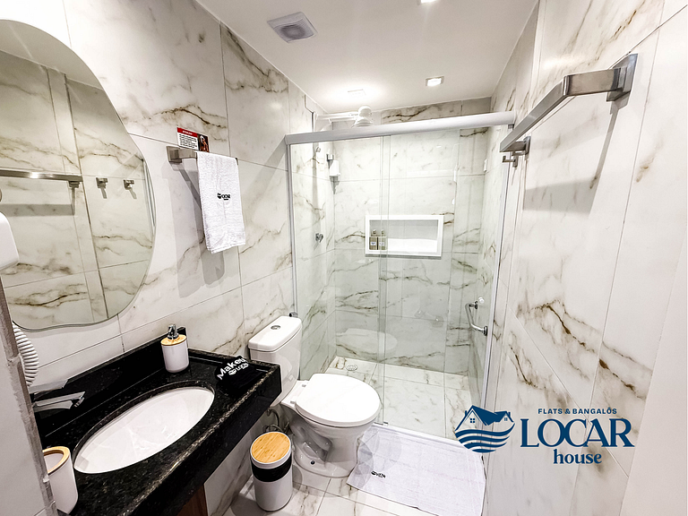 Flat 305 completo no centro de Porto de Galinhas