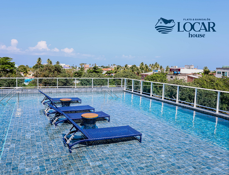 Flat 305 completo no centro de Porto de Galinhas