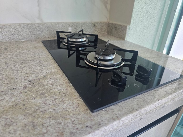 Flat Térreo Frente à Piscina com varanda gourmet - Flat 104