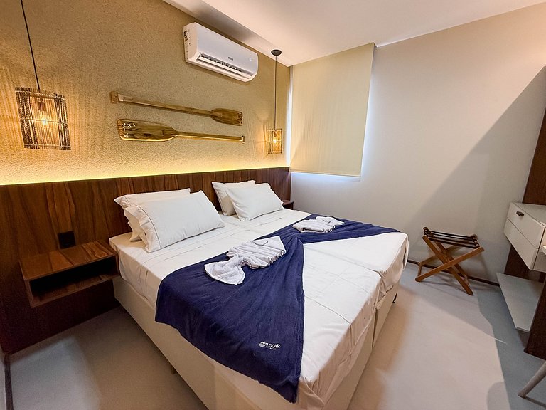 Flat Premium Naay no térreo pé na areia- 8 pessoas