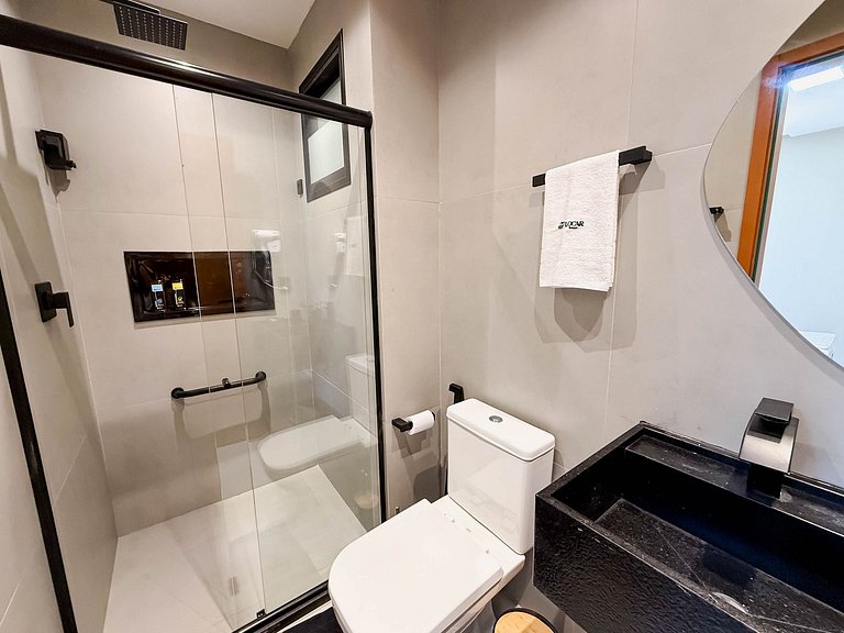 Flat Premium Naay no térreo pé na areia- 8 pessoas