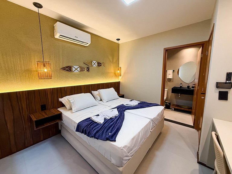 Flat Premium Naay no térreo pé na areia- 8 pessoas