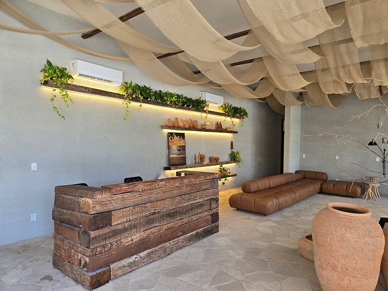 Flat Premium Naay no térreo pé na areia- 8 pessoas