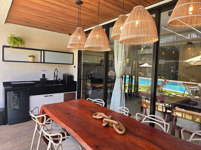 Flat Premium Naay no térreo pé na areia- 8 pessoas