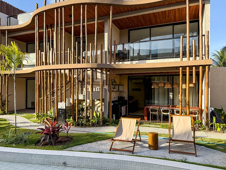 Flat Luxo Beira Mar na Rota dos Milagres 8 pessoas