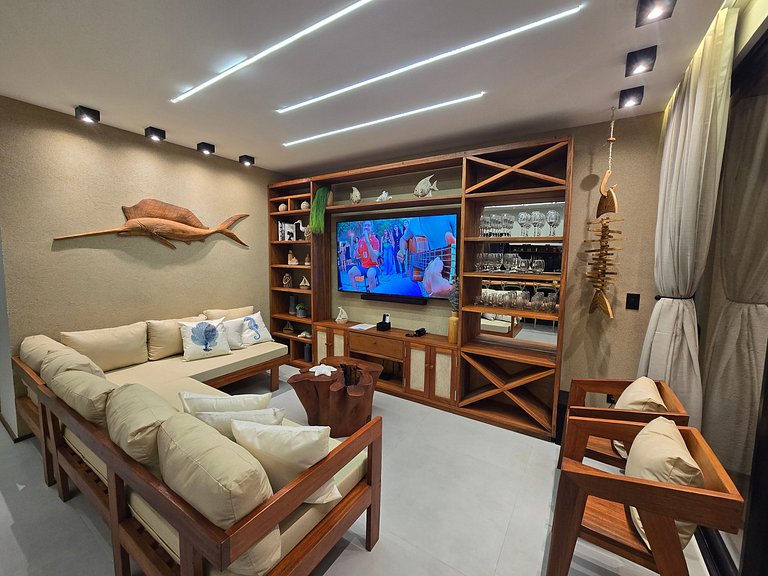 Flat Premium Naay no térreo pé na areia- 8 pessoas