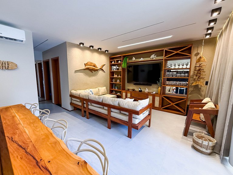 Flat Luxo Beira Mar na Rota dos Milagres 8 pessoas