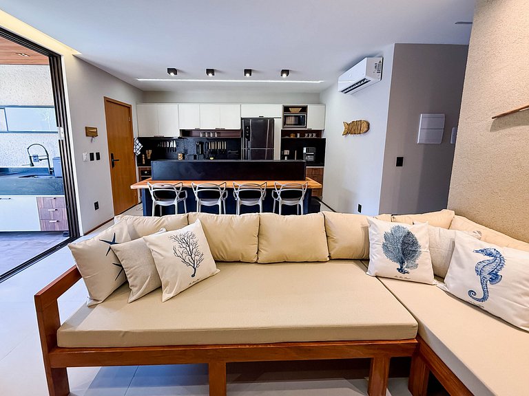 Flat Luxo Beira Mar na Rota dos Milagres 8 pessoas