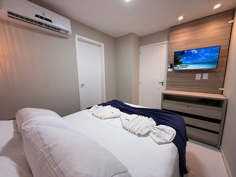 Flat Térreo Frente à Piscina com varanda gourmet - Flat 103