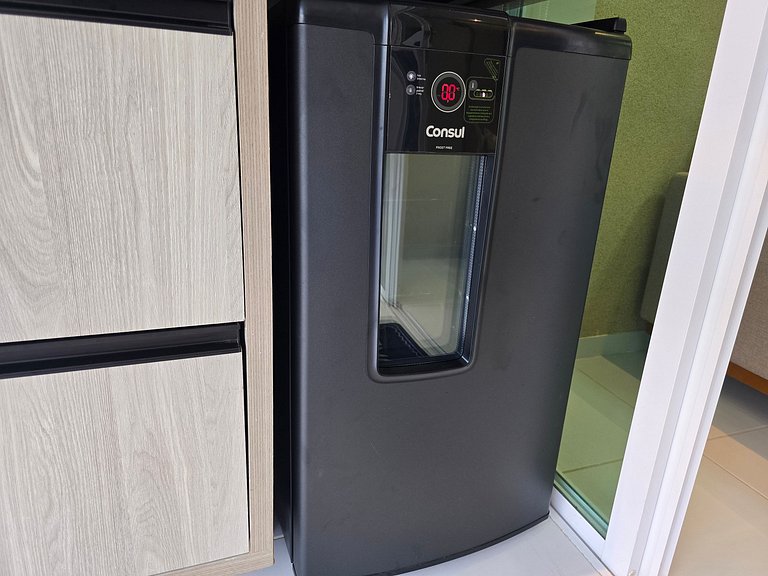 Flat Térreo Frente à Piscina com varanda gourmet