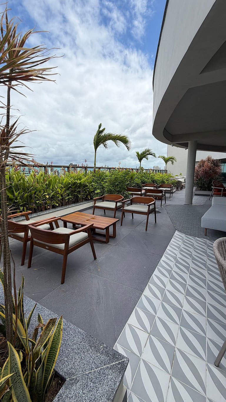 Luxo no Recife Antigo  | Flat 708 no Silo 240