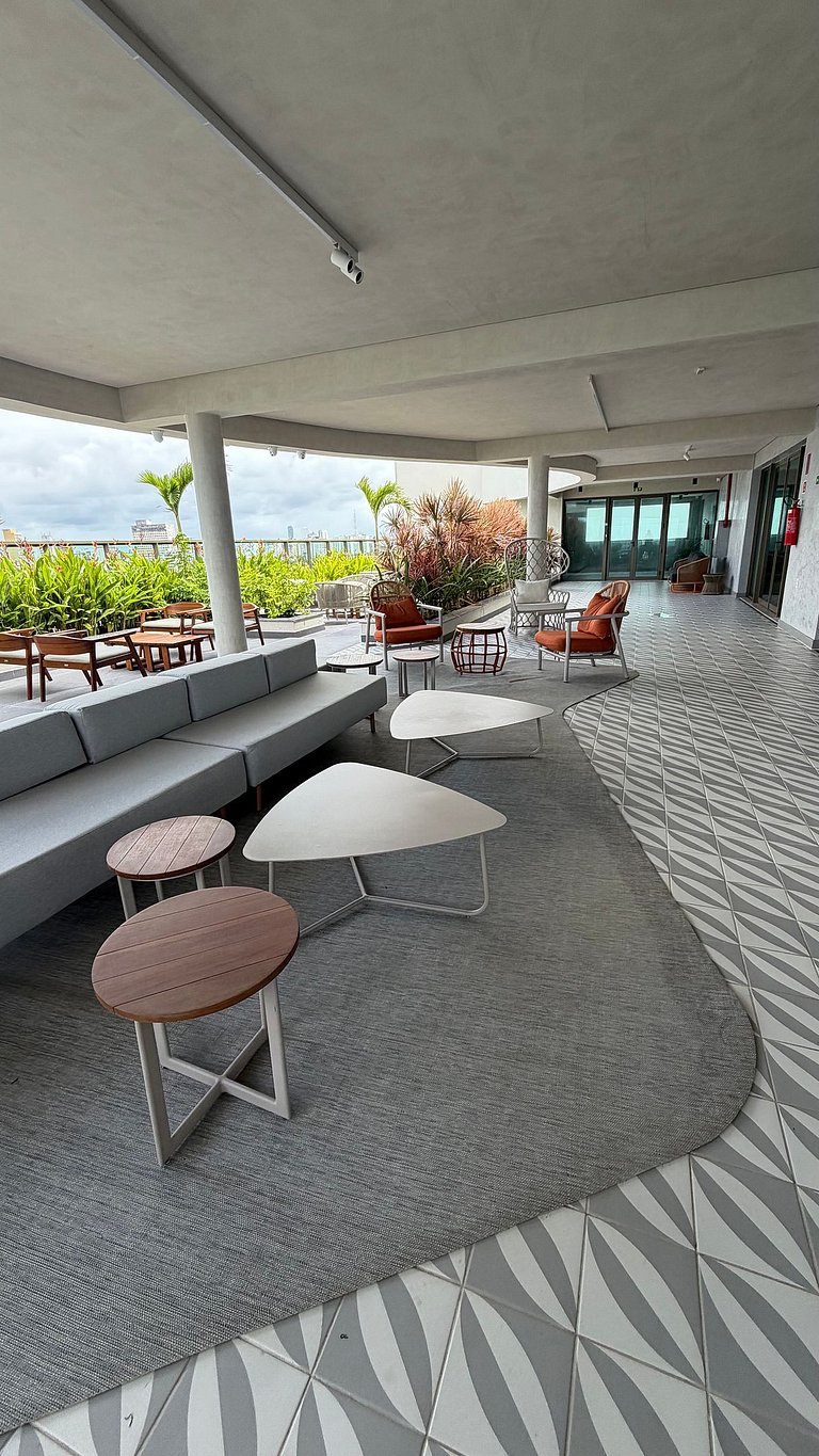 Luxo no Recife Antigo  | Flat 708 no Silo 240